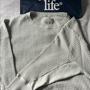 Woman’s sage green Waffle Knit Sweater